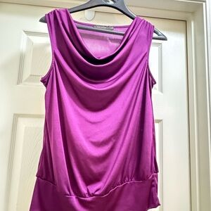 The Limited Pink Draped Sleeveless Tank Top